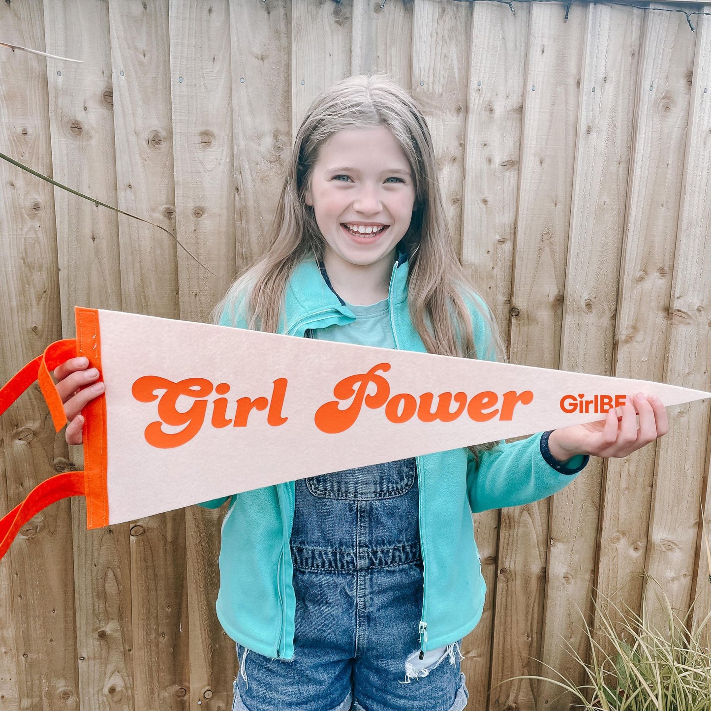 Girl Power - Orange Pennant Flag