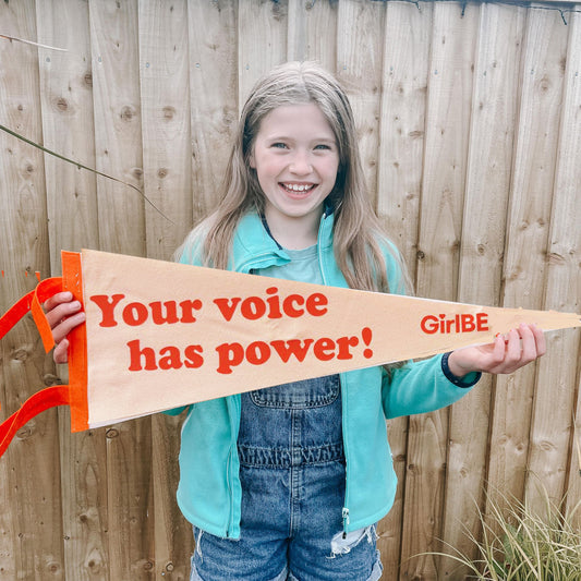 Your voice has power - Orange Pennant Flag