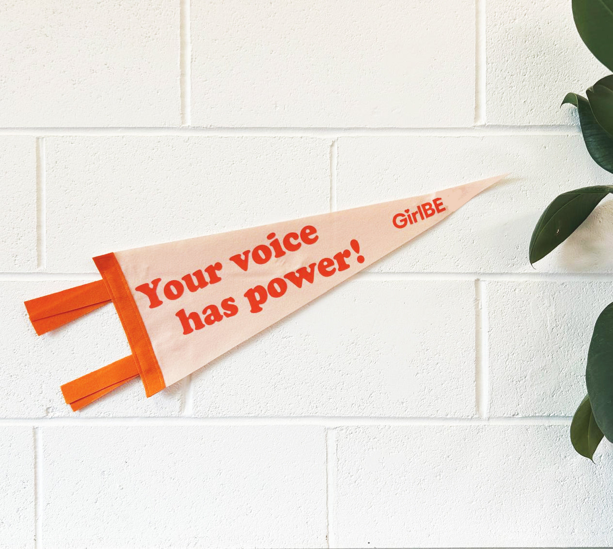 Your voice has power - Orange Pennant Flag